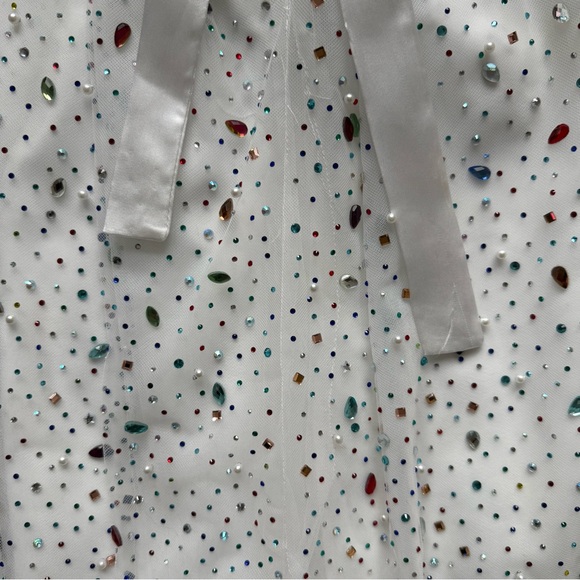 Lola + the Boys Girls Rainbow Crystal Gem Dress - Size 4 - Picture 10 of 16